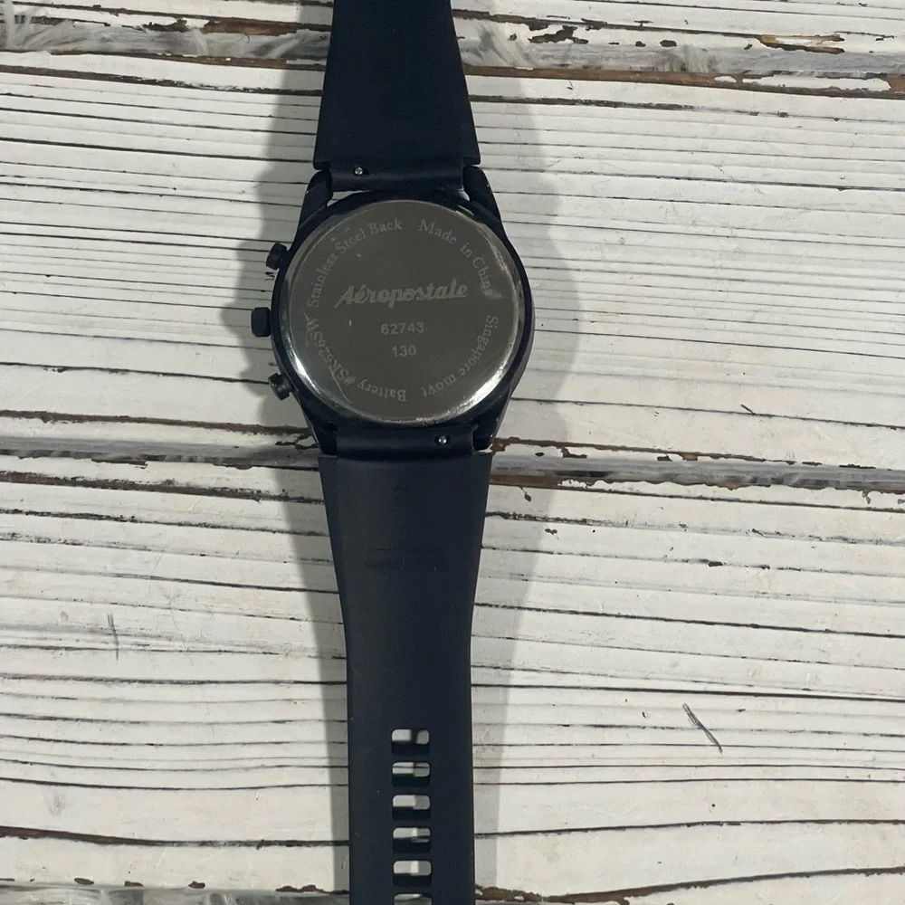 NEW BATTERY Aeropostale Luxury Watch‎ Metallic Brown Chronograph Dial Silicone